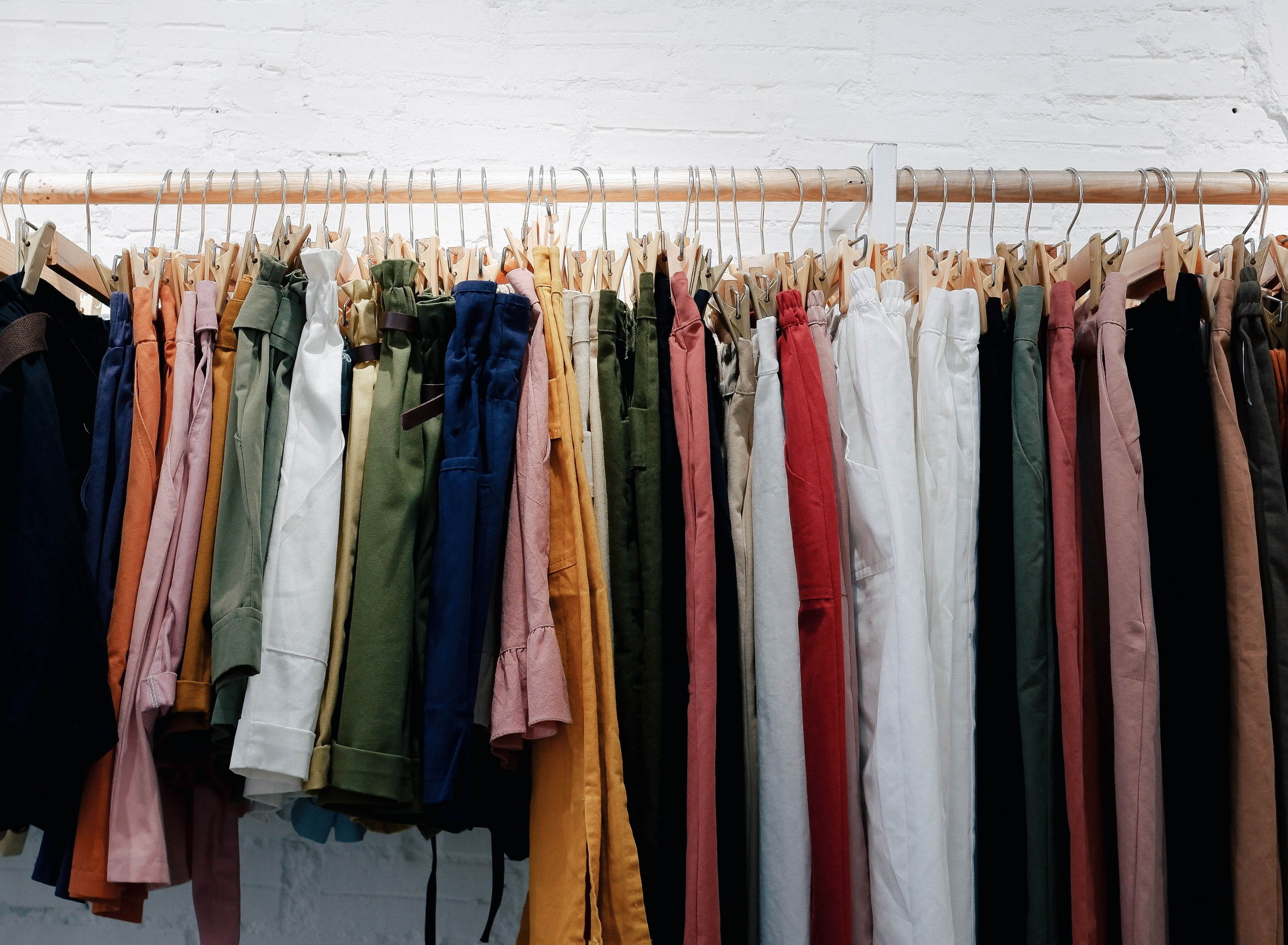 Photo of beautifully arranged clothes